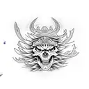 minnesota state bass fish dodge pickup sunset skull trees pond cars abstract  tattoo design idea