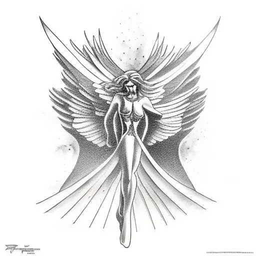 icarus falling tattoo design idea