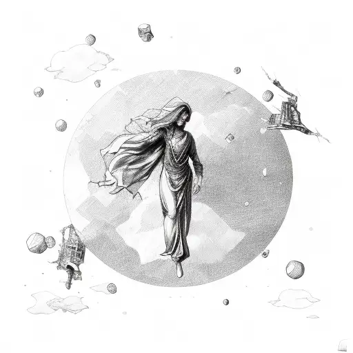 icarus falling tattoo design idea