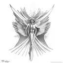 icarus falling tattoo design idea