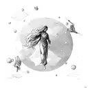 icarus falling tattoo design idea