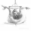 icarus falling tattoo design idea