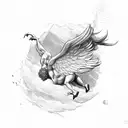 icarus falling tattoo design idea