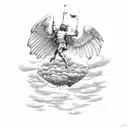 icarus falling tattoo design idea