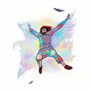 icarus falling tattoo design idea