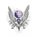 icarus falling tattoo design idea