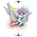 icarus falling tattoo design idea