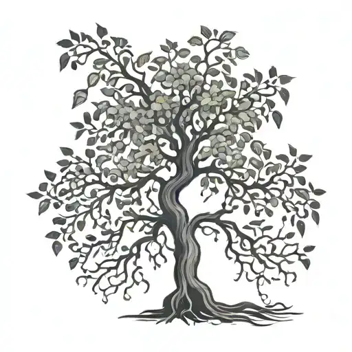Poison tree growing tattoo design idea