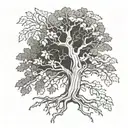 Poison tree growing tattoo design idea