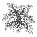 Poison tree growing tattoo design idea