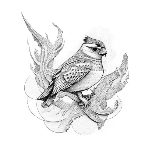 3 red birds tattoo design idea