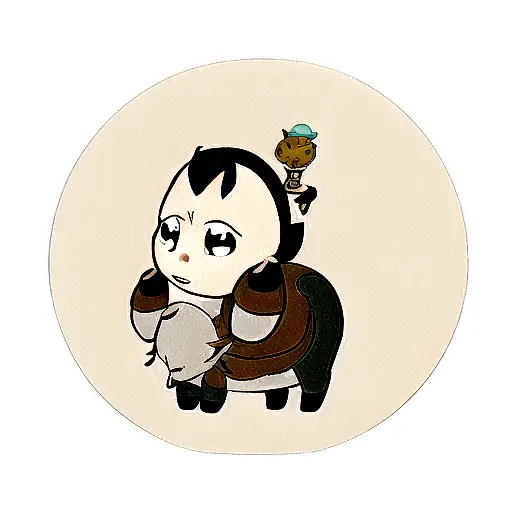 avatar aang with his sky bison appa tattoo design idea