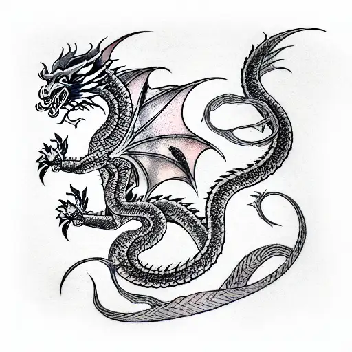 Dragon's scales tattoo design idea