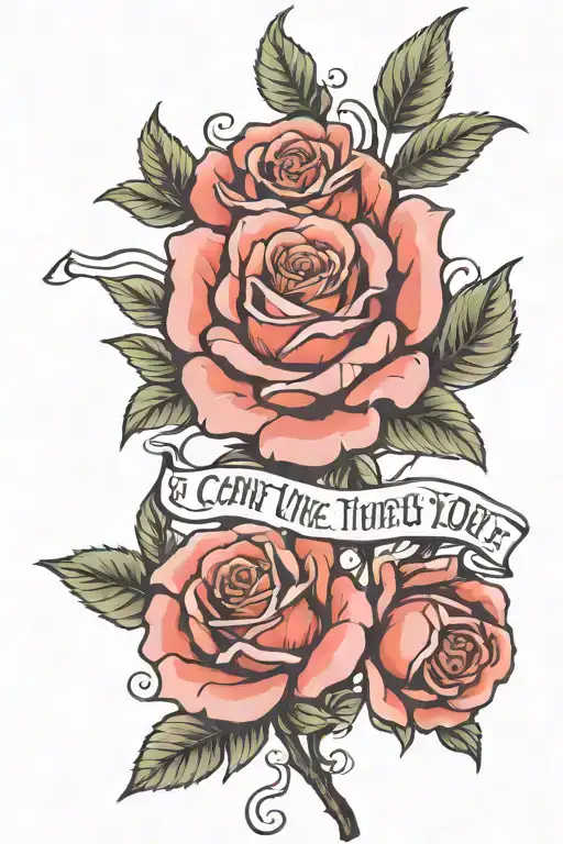 roses phrase "I can't be the only one you've hurt. Maybe you'll get what you deserve..." tattoo design idea