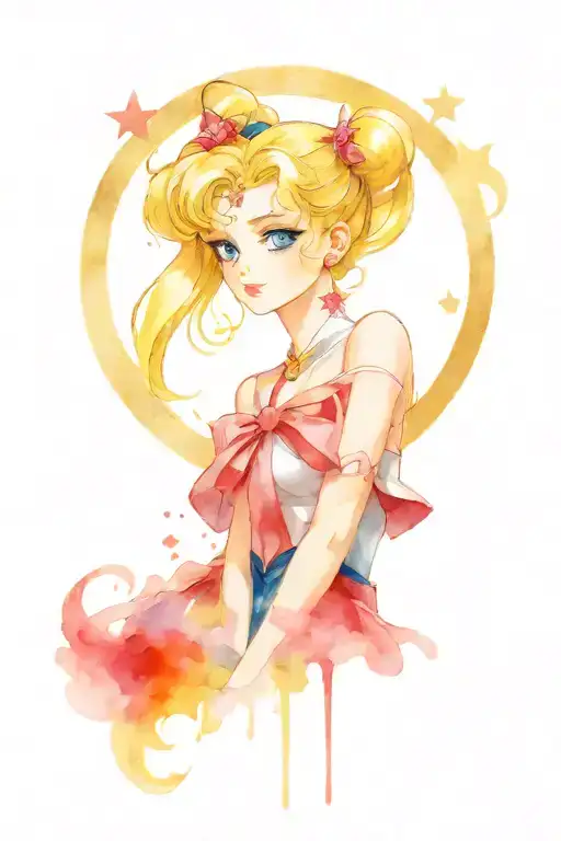 sailor moon made tattoo design idea