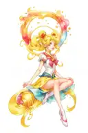 sailor moon made tattoo design idea