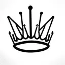 crown tattoo design idea