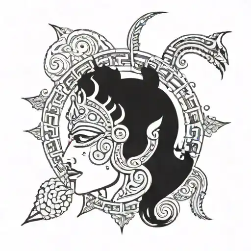 god karna story telling tattoo design idea