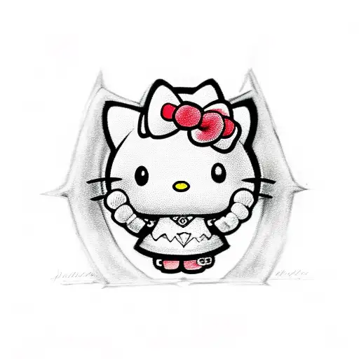 hello kitty Harley Quinn  tattoo design idea