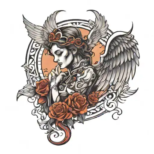 arc angel michael tattoo design idea