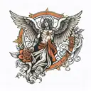arc angel michael tattoo design idea
