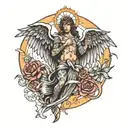 arc angel michael tattoo design idea