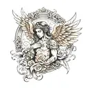 arc angel michael tattoo design idea