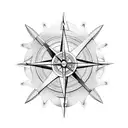 Nordic compass tattoo design idea