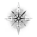 Nordic compass tattoo design idea