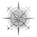 Nordic compass tattoo design idea