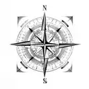 Nordic compass tattoo design idea