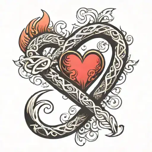 infinity symbol with heart tattoo design tattoo design idea