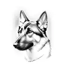 memorial for German shepherd tattoo design idea