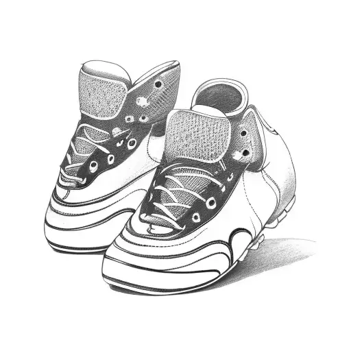 soccer shoes tattoo design idea