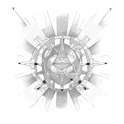 pencil in space  tattoo design idea