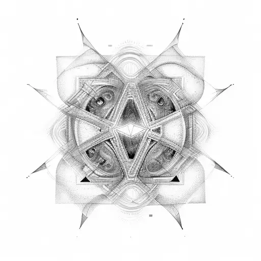 A mathematical equation transformed into a visually captivating pattern tattoo design idea