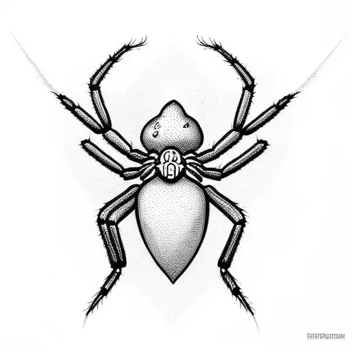 spider with a heart on it tattoo design idea