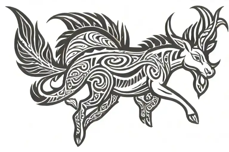 Springbok rugby emblem no background black tattoo design idea