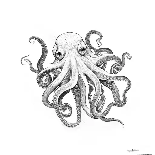 octopus underwater  tattoo design idea