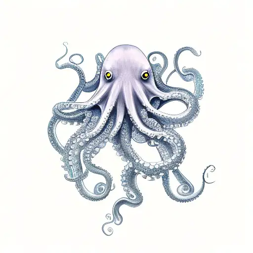 octopus in sea underwater tattoo design idea