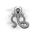 cobra esqueleto tattoo design idea