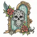 window tattoo design idea