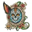 window tattoo design idea