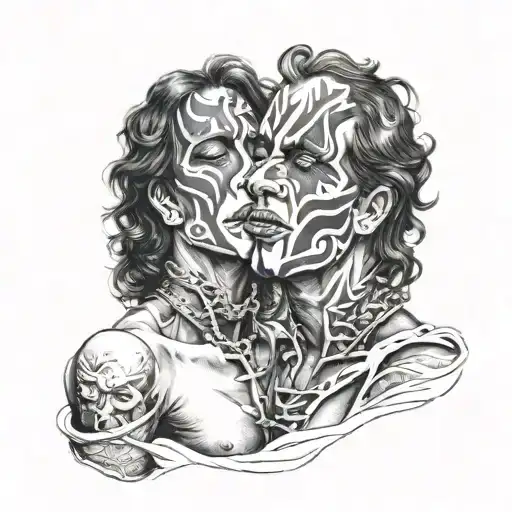 Band KISS 1975 tattoo design idea