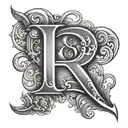 letters R M tattoo design idea