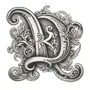 letters R M tattoo design idea