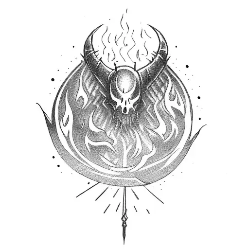 Bonfire dark souls tattoo design idea