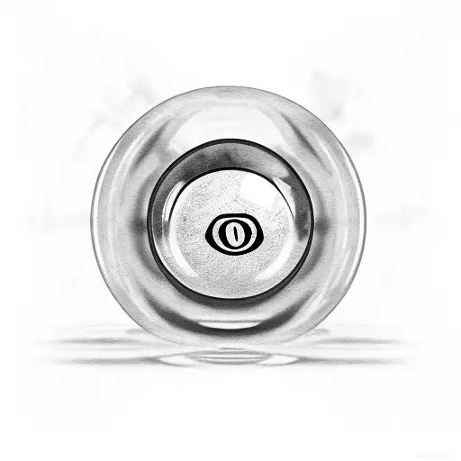 eight ball with a rose around it tattoo design idea