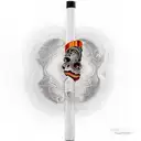 A realistic depiction of a stunning girl with a cigarette smoke forming intricate patterns around her tattoo design idea