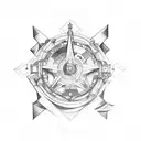 navigation conpass tattoo design idea